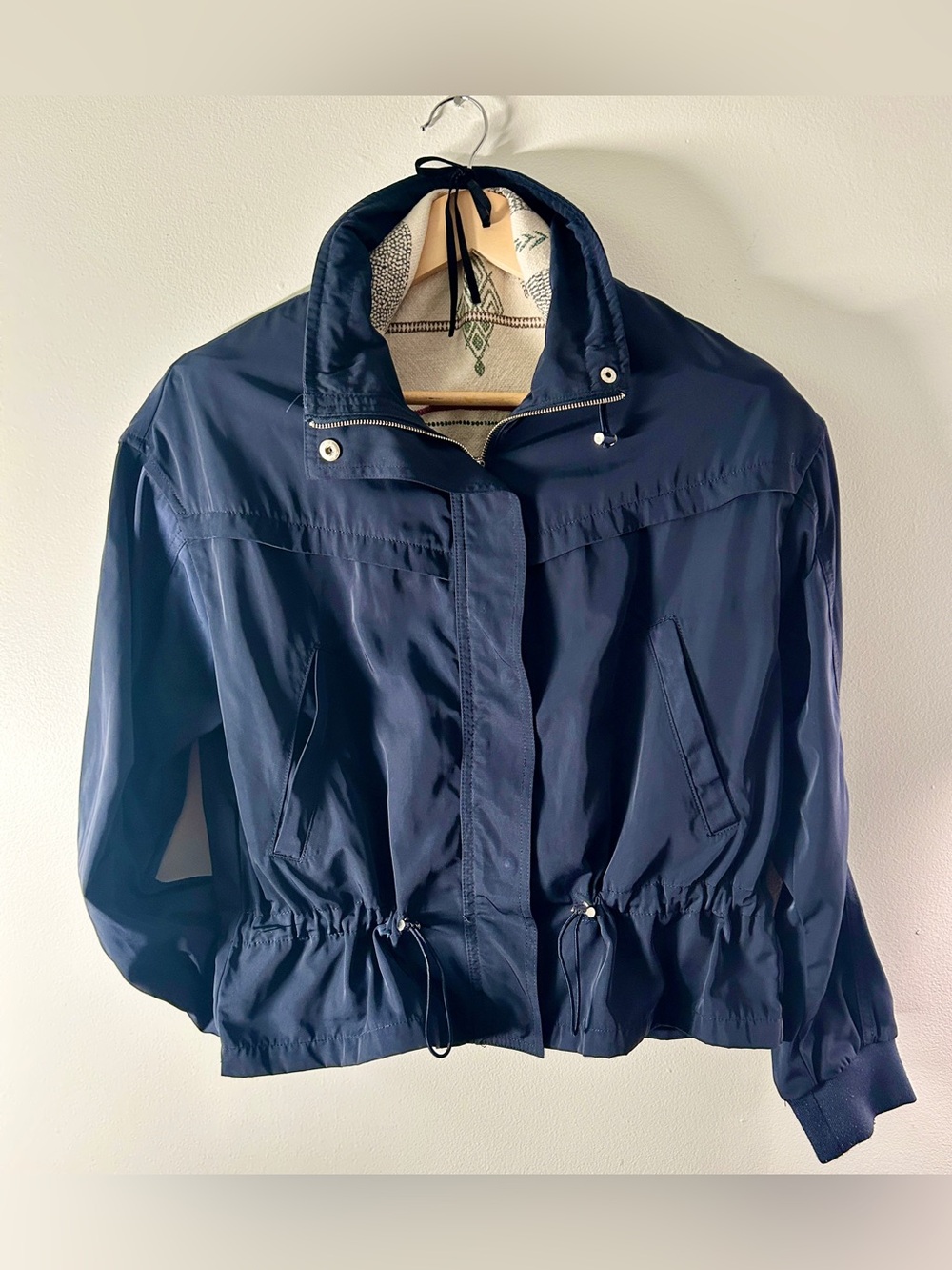 Navy Stradivarius Bomber Jacket • Women’s Small-Medium
